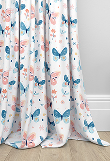 Butterfly Garden, Crystal - Made to Measure Curtains